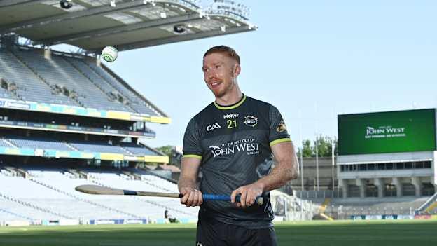 John West Féile Ambassador and Limerick Hurler Cian Lynch in attendance at the launch of John West Féile, 2021 at Croke Park in Dublin. The 2021 John West Féile na nGael hurling and camogie events will take place across individual counties on August 21, whilst the Féile na nÓg football events will take place on August 28. Under-15 teams will compete for the opportunity to play at Croke Park and Semple Stadium. 