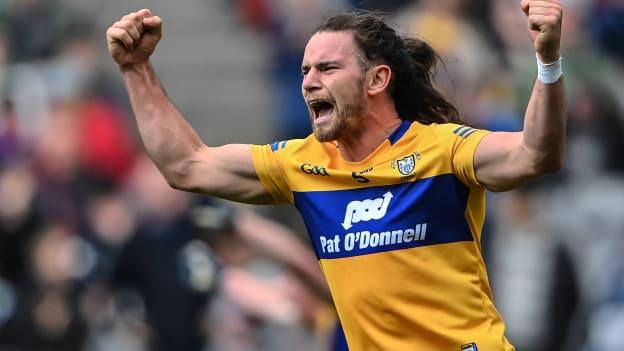 Clare's Cian O'Dea celebrates following a dramatic All Ireland SFC Round Two win over Roscommon at Croke Park.