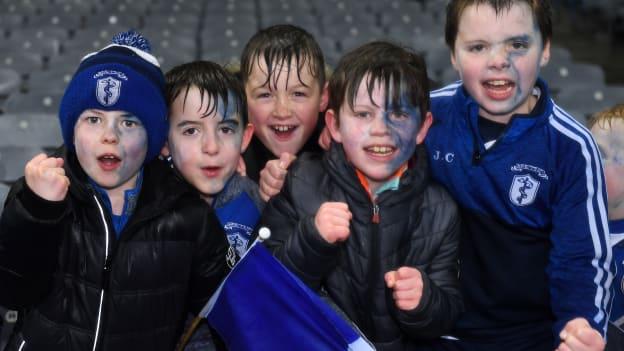 Naas supporters at the AIB GAA Hurling All-Ireland Intermediate Club Championship Final match between Kilmoyley, Kerry, and Naas, Kildare, at Croke Park in Dublin. 