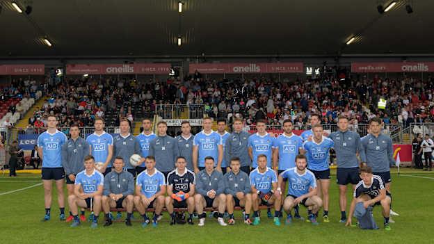 The Dublin footballers pictured before their All-Ireland SFC Phase 2 Quarter-Final victory over Tyrone. 