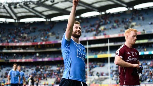 Dublin's Jack McCaffrey celebrates after Dublin's All-Ireland SFC semi-final victory over Galway. 