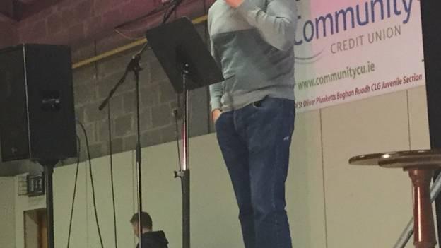 Brent pope speaking at the first Mind Matters mental health talk. 