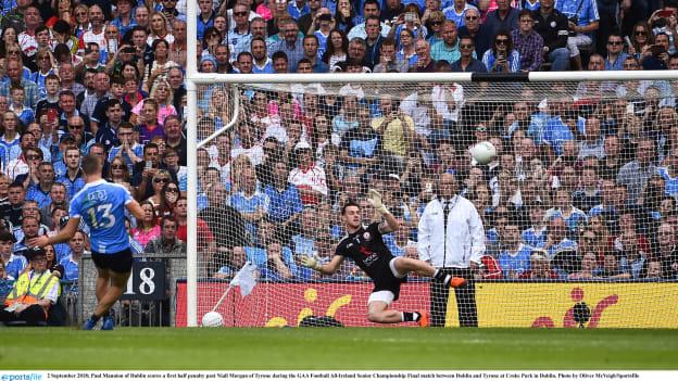 Paul Mannion scored a penalty for Dublin in the All Ireland SFC Final against Tyrone.