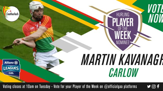 GAA.ie Hurler of the Week Martin Kavanagh.
