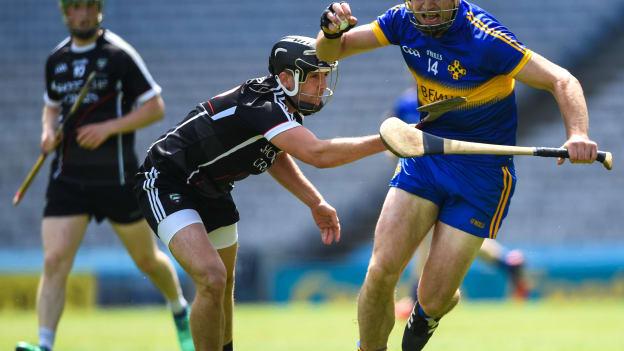 Kenny in action against Niall McDermott of Sligo during the 2018 Lory Meagher Cup Final.