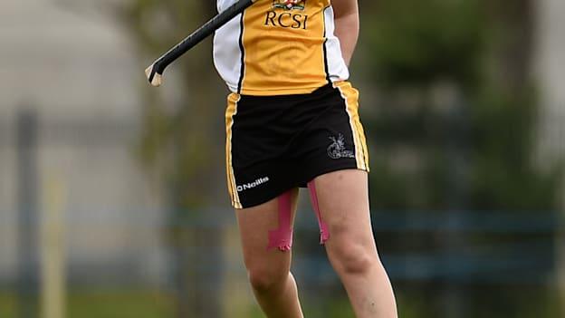Niamh Kelly of Middle East celebrates after beating Canada in the Shield Final during Day 3 of the Etihad Airways GAA World Games 2016 at UCD in Dublin. 