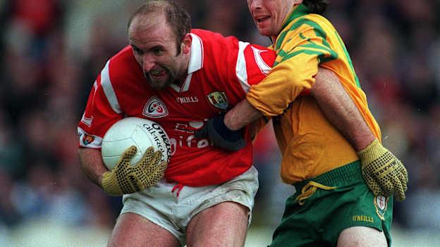Corcoran in action for Cork footballers in 1998.