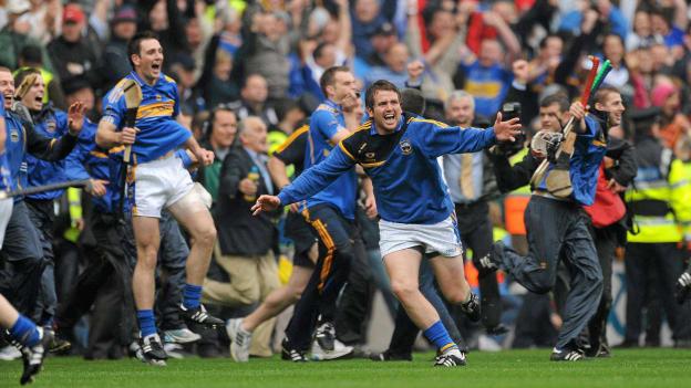 Darragh Egan celebrates after Tipperary's victory over Kilkenny in the 2010 All-Ireland SHC Final. 