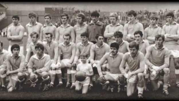 Antrim’s 1969 U-21 All-Ireland winning team pictured before the final with Roscommon at Croke Park.