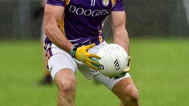 Kevin Cassidy of Derrygonnelly Harps during the Fermanagh County Senior Club Football Championship Final match between Derrygonnelly Harps and Roslea Shamrocks at Brewster Park in Enniskillen, Fermanagh. 