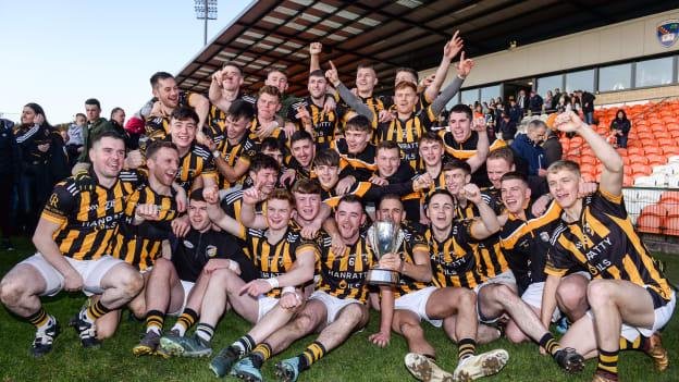 Crossmaglen celebrate after their Armagh SFC Final win over Ballymacnab at the Athletic Grounds, Armagh.