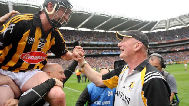 Martin Comerford and Brian Cody celebrating following the 2009 All Ireland SHC Final win over Tipperary at Croke Park.