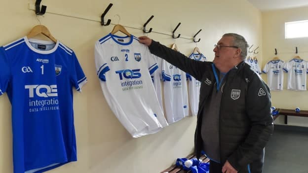 Waterford kitman Roger Casey hangs up the jerseys before the 2018 Allianz Hurling League Division 1A Round 1 match between Waterford and Wexford at Walsh Park in Waterford. 