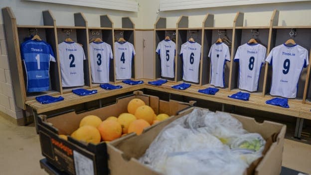 A general view of the Waterford jerseys in the dressing room before the 2017 Munster GAA Hurling Senior Championship Semi-Final match between Waterford and Cork at Semple Stadium in Thurles, Co Tipperary. 