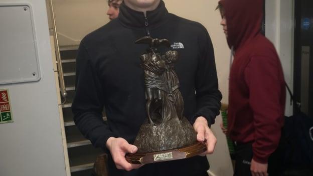 Sean Hughes pictured with his Man of the Match award after OLSPCK's Casement Cup (Ulster Final) victory. 