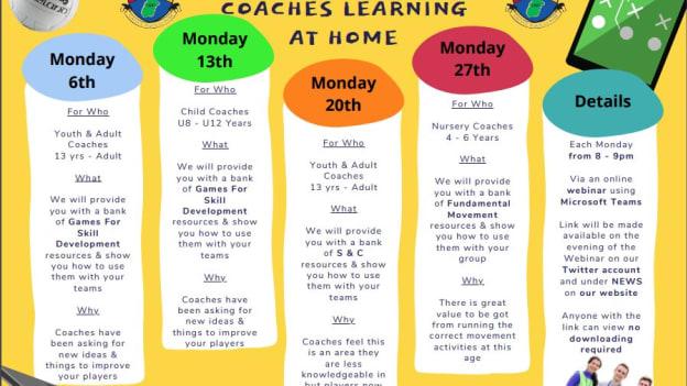Longford GAA's coaching webinar series for April.