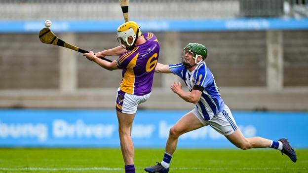 Mark Grogan, Kilmacud Crokes, in action against Conor McKeon, Ballyboden St Enda's, at Parnell Park.