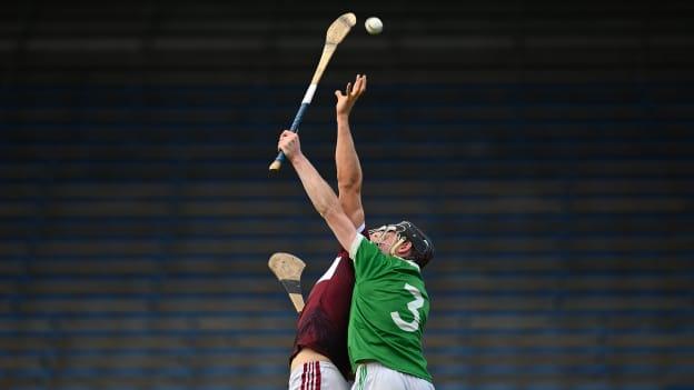 Niall Kenny, Borris-Ileigh, and Kevin Hassett, Drom-Inch, in action during Sunday's Tipperary SHC quarter-final at Semple Stadium.