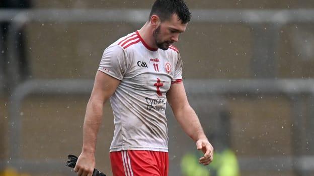 Conor McKenna of Tyrone following the Ulster GAA Football Senior Championship Quarter-Final match between Donegal and Tyrone at Pairc MacCumhaill in Ballybofey, Donegal.