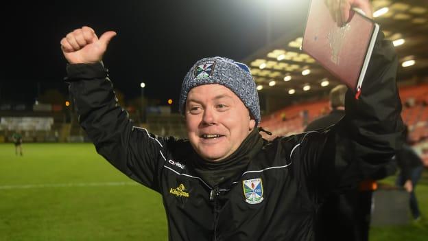 Cavan manager Mickey Graham after winning the Ulster GAA Football Senior Championship Final match between Cavan and Donegal at Athletic Grounds in Armagh. 