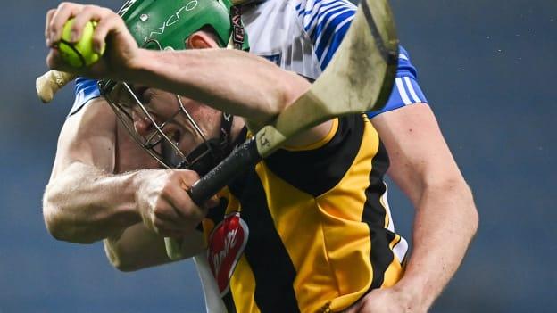 Waterford's Conor Prunty in action against Kilkenny's TJ Reid in the 2020 All-Ireland SHC semi-final. 