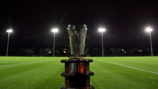 A view of the trophy prior to the Sigerson Cup Final match between DCU Dóchas Éireann and IT Carlow at Dublin City University Sportsgrounds in Glasnevin, Dublin. 