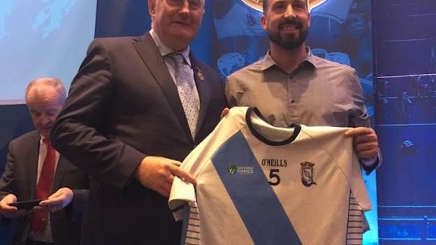 Alex Sanmartin Costa pictured with GAA President, John Horan, at GAA Annual Congress 2019.