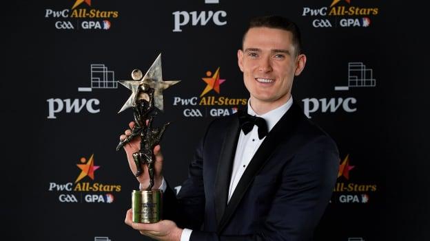 Brian Fenton of Dublin with his PwC GAA/GPA Footballer of the Year award for 2020. 