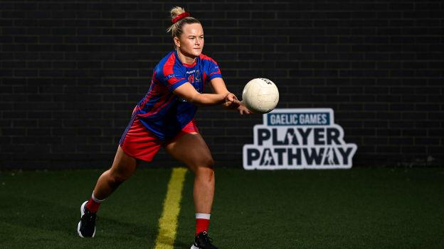 Meath and Dunboyne footballer Vikki Wall at the launch of the new Gaelic Games Player Pathway which is a new united approach to coaching and player development by the GAA, LGFA and Camogie Association that puts the club as the core.
