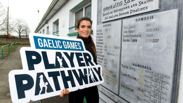 Davina Tobin of Kilkenny and Emeralds GAA Club at the launch of the new Gaelic Games Player Pathway which is a new united approach to coaching and player development by the GAA, LGFA and Camogie Association that puts the club as the core.