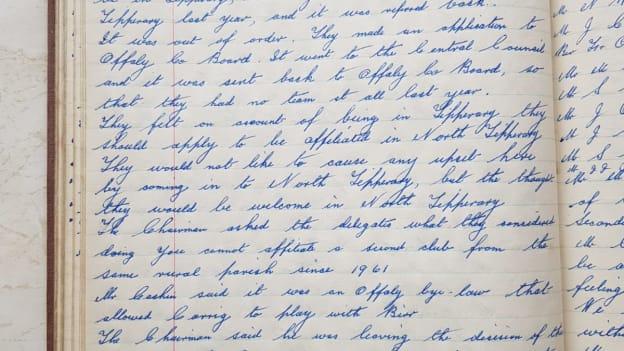 The relevant section of the North Tipperary board minutes from March 1963. 