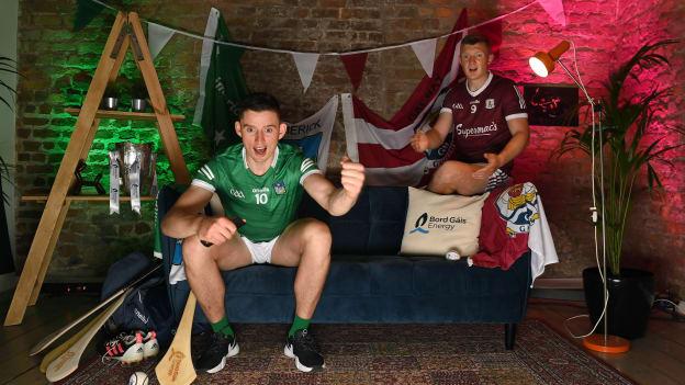  #HurlingToTheCore ambassador Gearóid Hegarty of Limerick, left, and Joe Canning of Galway at the launch of the second series of Bord Gáis Energy’s GAAGAABox, which features the most passionate hurling fans across the country filmed in their front-rooms as they experience the agony and ecstasy of following their counties’ fortunes from home. You can watch GAAGAABox on Bord Gáis Energy’s #HurlingToTheCore YouTube channel throughout the Senior Hurling Championship.