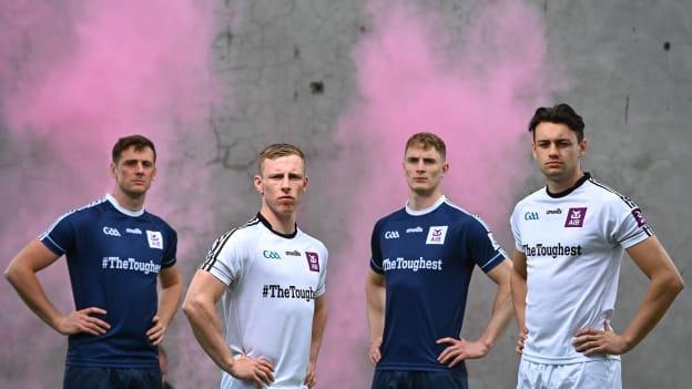 Summer 2021 is officially on! In attendance during the AIB GAA All-Ireland Senior Football Championship launch at Croke Park in Dublin are, from left, Conor Sweeney, Ballyporeen and Tipperary, Ryan O’Donoghue, Belmullet and Mayo, Daniel Flynn, Johnstownbridge and Kildare, and Paul Donaghy, Dungannon Thomas Clarkes and Tyrone as AIB celebrated the return of summer football and the reignition of county rivalries nationwide ahead of some of #TheToughest games of the year.