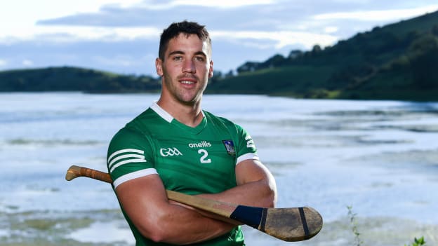 Seán Finn of Limerick during the GAA All-Ireland Senior Hurling Championship Launch at Lough Gur in Limerick.