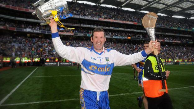 Tipperary's Brendan Cummins celebrates with the Liam MacCarthy Cup after victory over Kilkenny in the 2010 All-Ireland Hurling Final. 