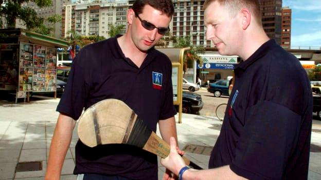 Goalkeepers Brendan Cummins, left, and Damien Fitzhenry, pictured on the 2003 All-Stars Tour to Argentina. 