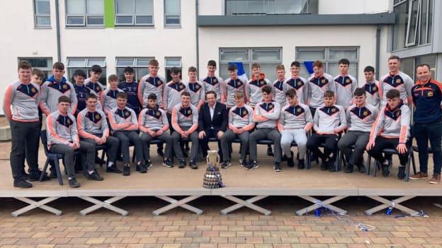 The St. Joseph's, Tulla players pictured with the Dr. Harty Cup. 