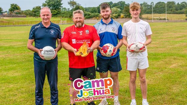 Paul Green (Dungannon Rovers), Paddy Linden (Brackaville GFC), Ryan Ross (Dungannon Rugby FC), and Nick Griggs (Mid Ulster Athletics & Brackaville GFC) are among the coaches mentoring participants in Camp Joshua. 