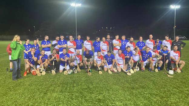 Cologne Celtics and St. Finbarrs hurlers pictured after their recent friendly match at Páirc Uí Chaoimh's 4G astro pitch. 