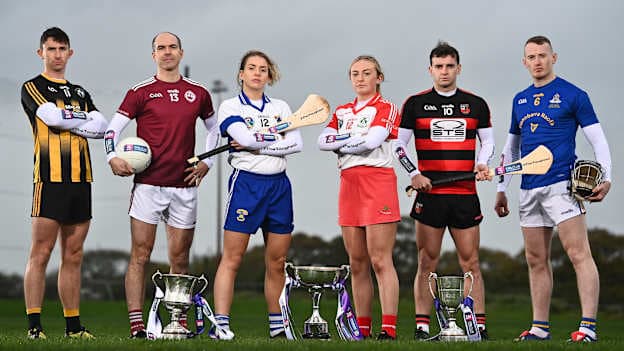 In attendance, from left, Colin Compton of Strokestown, Paul Finlay of Ballybay, Aisling Maher of St Vincent's, Róisín McCormick of Loughgiel, Dessie Hutchinson of Ballygunner and Damien Cahalane of St Finbarr's at the launch of this year’s AIB Camogie All-Ireland Club Championships and the AIB GAA All-Ireland Club Championships. This season AIB will honour #TheToughest players - those who persevere no matter the challenge ahead, giving their all for their club and community year after year. AIB is celebrating its 10th year as proud sponsors of the AIB Camogie All-Ireland Club Championships and their 32nd year supporting the AIB GAA All-Ireland Club Championships.