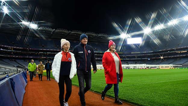 The Sheppard family from Clontarf GAA during the Launch of Ireland Lights Up 2022 in partnership with RTÉ’s Operation Transformation and Get Ireland Walking at Croke Park in Dublin. 