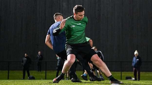 Referees in action during the GAA National Referees fitness day at the GAA National Games Development Centre in Abbotstown, 
