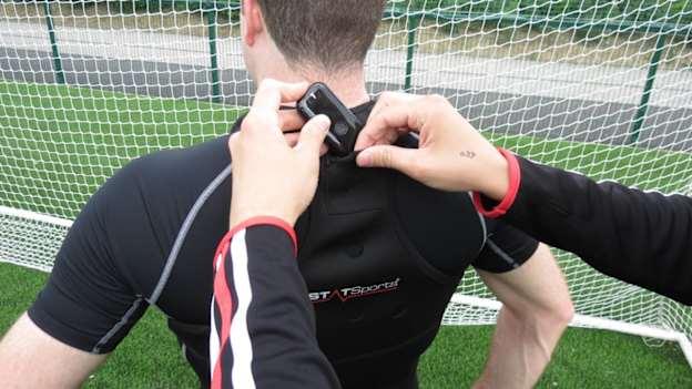 The athletic output of GAA referees is collected by a gps device. 