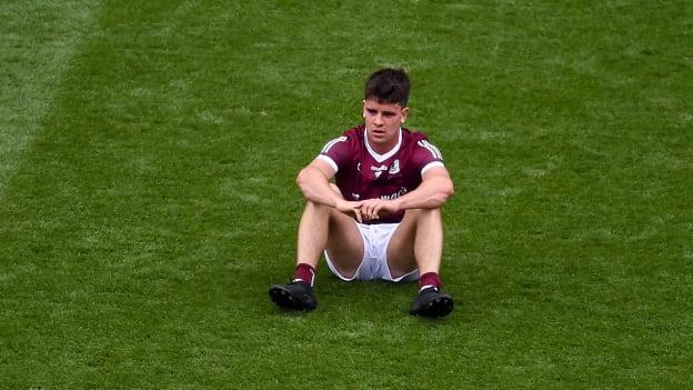 A dejected Seán Kelly of Galway after the GAA Football All-Ireland Senior Championship Final match between Kerry and Galway at Croke Park in Dublin. Photo by Daire Brennan/Sportsfile