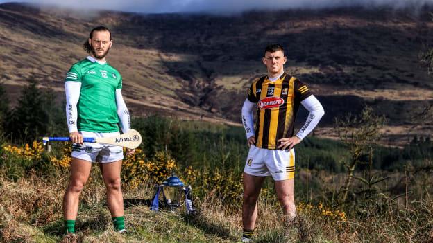Pictured is Limerick Senior hurler, Tom Morrissey and Kilkenny Senior hurler, Eoin Cody, who have teamed up with Allianz Insurance today as they look ahead to the upcoming Allianz Hurling League Division 1 Final this weekend. Kilkenny and Limerick have met in five previous Allianz Leagues finals, with Kilkenny winning three to Limerick’s one, while one was drawn. Their most recent meeting was 17 years ago when Kilkenny won by six points.