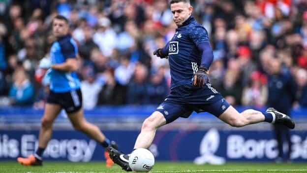 Dublin goalkeeper Stephen Cluxton takes a kick-out during the Leinster GAA Football Senior Championship Final match between Dublin and Louth at Croke Park in Dublin. Photo by Piaras Ó Mídheach/Sportsfile.