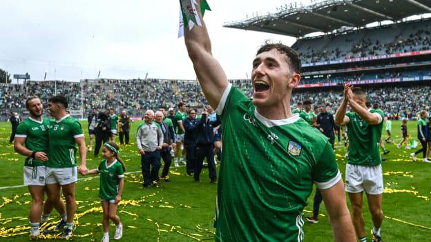 Barry Nash pictured with the Liam McCarthy Cup at Croke Park. Photo by David Fitzgerald/Sportsfile