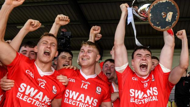Jordan Morrissey captained Éire Óg to Carlow SFC glory at Netwatch Cullen Park. Photo by Matt Browne/Sportsfile