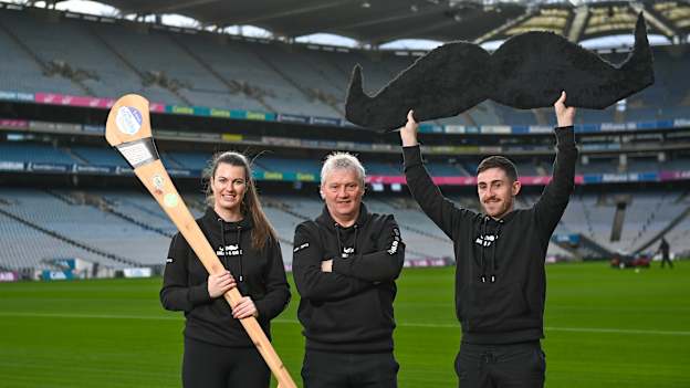 Movember partnered with the GAA and the GPA to launch the ‘Movember Ahead of the Game’ campaign. Facilitators Niamh Hanniffy, Iggy Clarke, and Corey Scahill pictured at Croke Park. Photo by David Fitzgerald/Sportsfile
