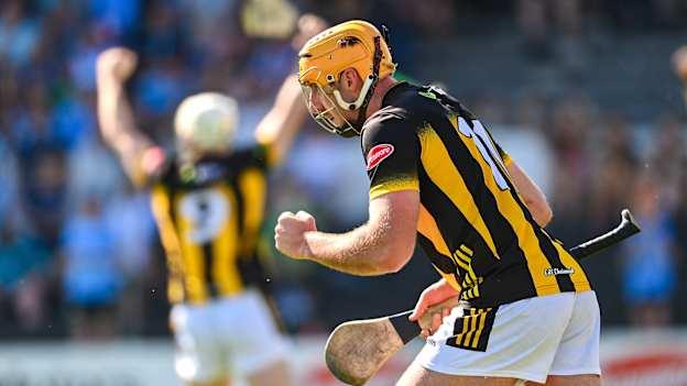 Billy Ryan of Kilkenny celebrates after scoring his side's fifth goal during the Leinster GAA Hurling Senior Championship Round 4 match between Kilkenny and Dublin at UPMC Nowlan Park in Kilkenny. Photo by Ramsey Cardy/Sportsfile